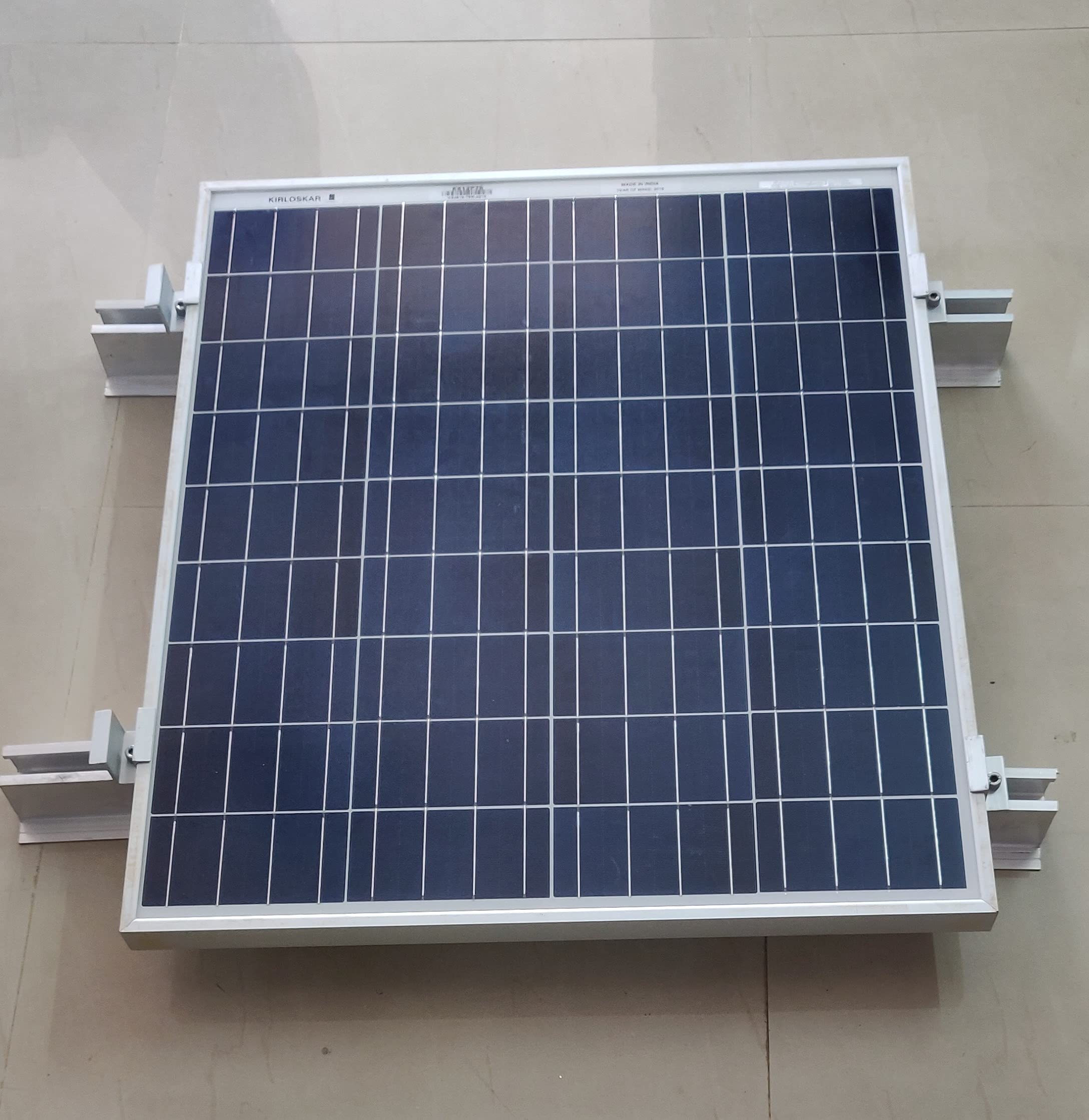 Solar Panel Mounting Structure Set for Solar Panel Upto 550Wp (4 Channel, 4 End Clamps, 4 Spring Nut M8)